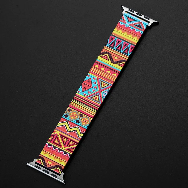 Stainless Steel Strap Elastic for Apple Watch Band 44mm 40mm 42mm 38mm Watchband for Iwatch 6 5 4 3 Se Band Luxury Accessories 08 Graffiti
