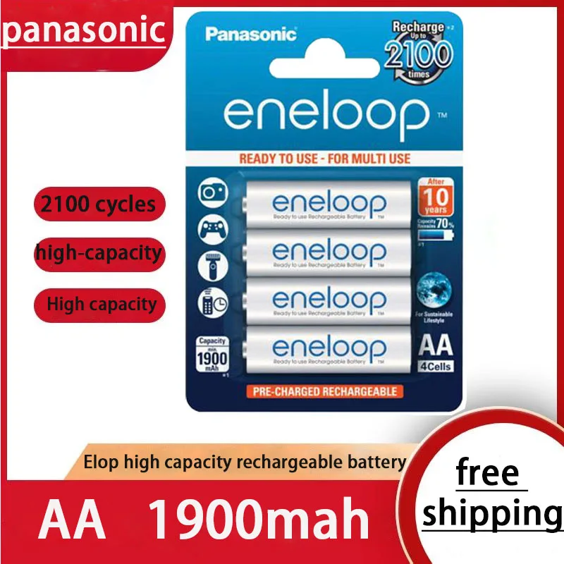 

8-64PSNew Panasonic Eneloop 2100 мАч AA 1,2 в ni-mh перезаряжаемые батареи для электрических игрушек, фонарика, камеры, Предварительно заряженный аккумулятор