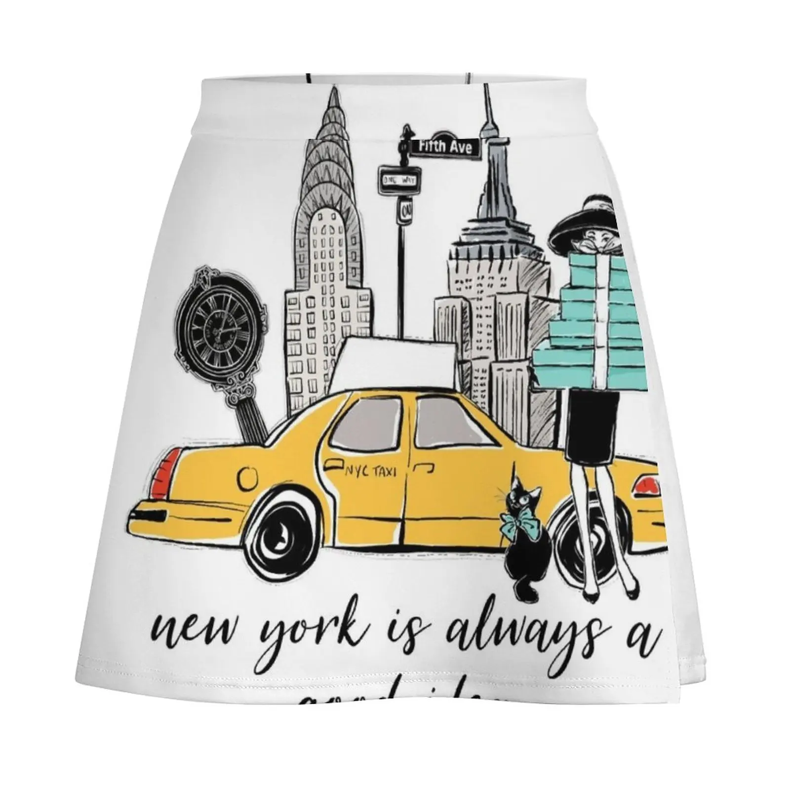 New York Girl Mini Skirt Clothing female Korean skirts