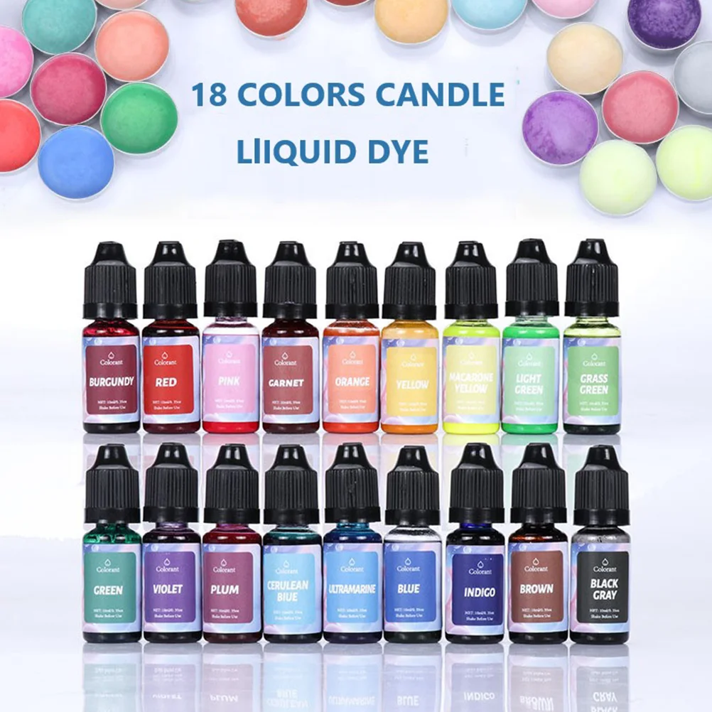 18 Colors Aromatherapy Candle Pigment Resin Pigment DIY Resin Mold Candle Soap Dye Liquid Dye Jewelry Making Supplies Tool