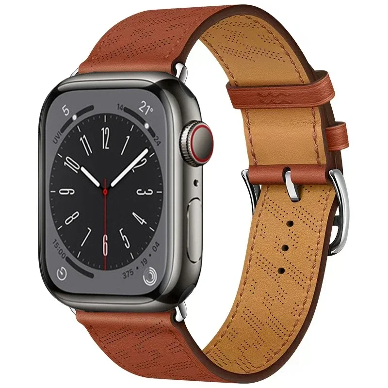 Premium Genuine Leather Watch Strap - Elegant and Versatile Wristband Bracelet