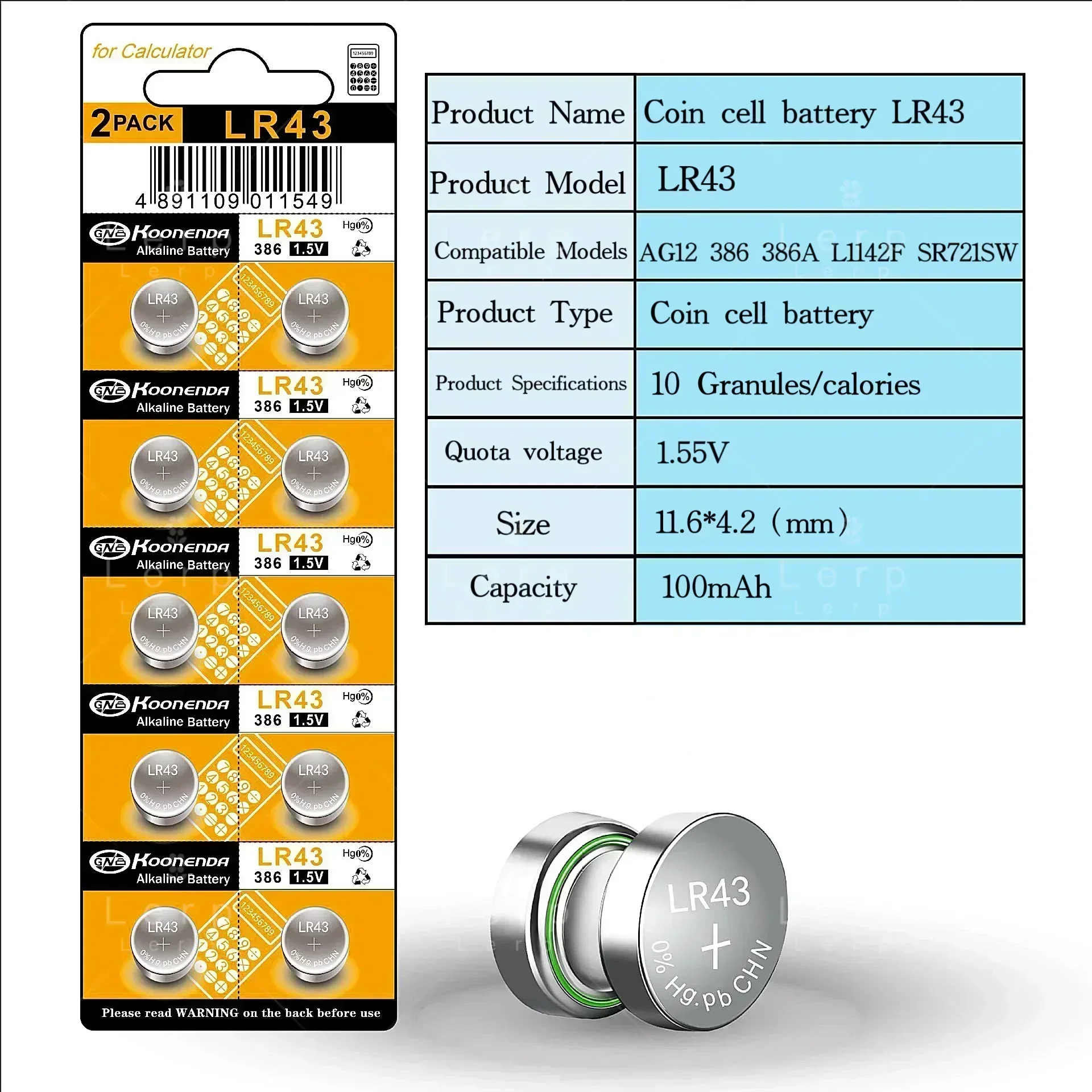 Powerful Watch Battery 1M-SP01R12B