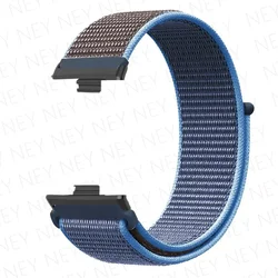 Breathable Nylon Loop Strap - Sport Replacement Bracelet Wristband for Huawei Fit 4 - 5 pro - 3 (56 Wave Blue)