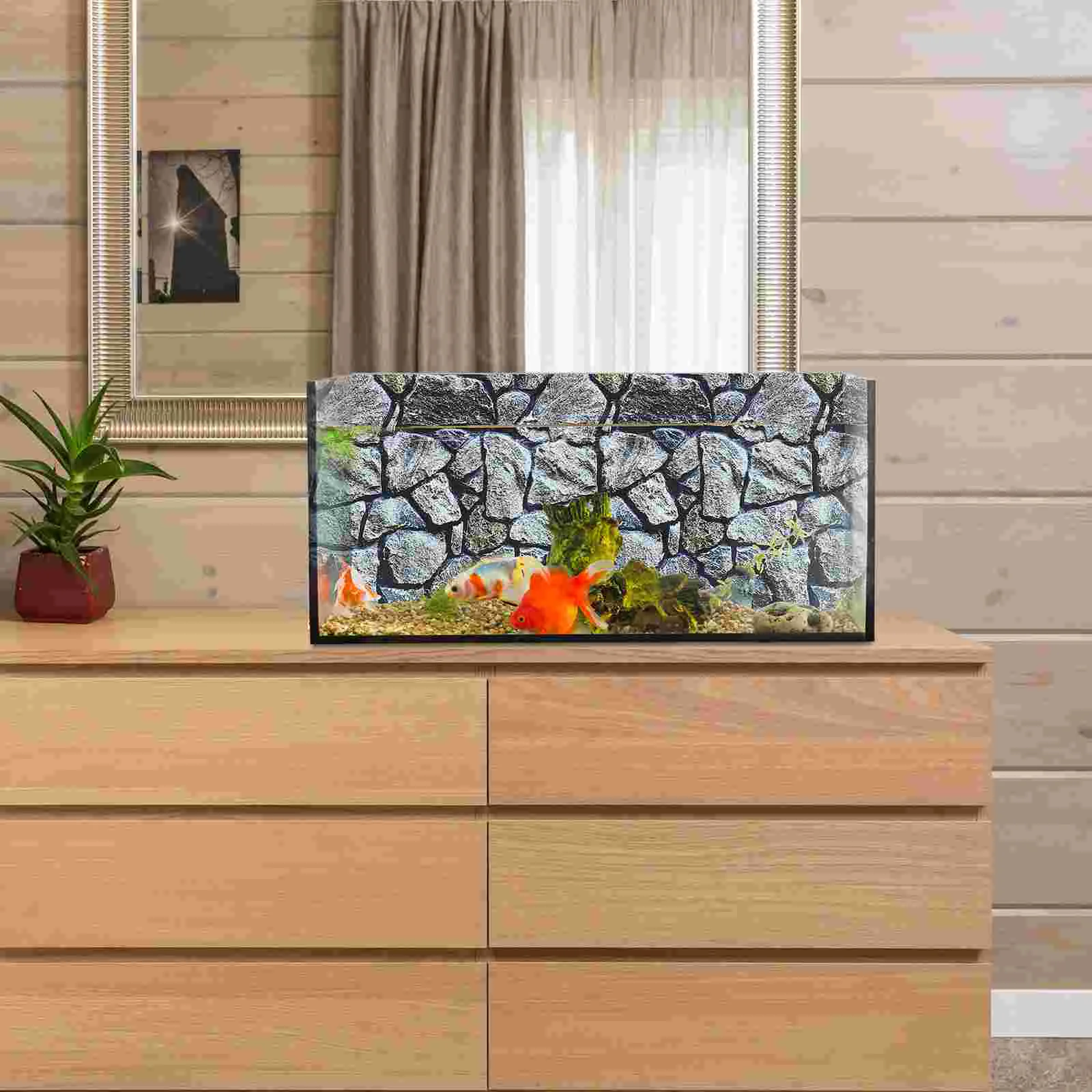 Fish Tank Background Paper Sticker Aquarium Decorative Picture Home Fadeless for Ornament Backdrop fish tank ornaments fish tank decorations aquarium ornaments fish tank backdrop aquarium sticker