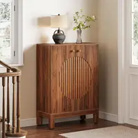 LITTLE TREE 5-Tier Shoe Cabinet, Adjustable Height Shelves, 39.8" Tall Farmhouse Style Shoe Organizer for Living Room, Entryway