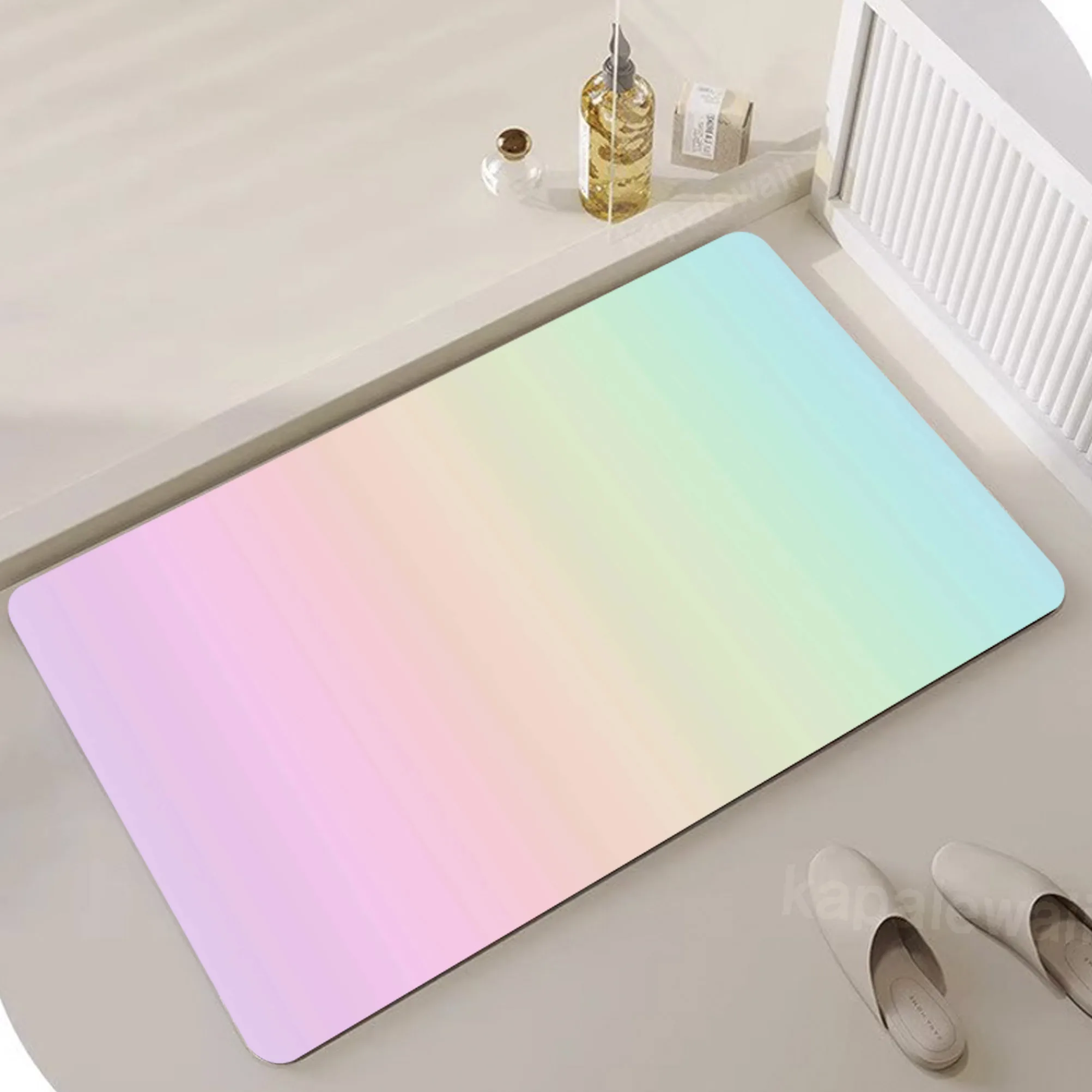 

Diatom Floor Gradual Change Bath Drying Mat Super Absorbent Non-slip Carpet Bathroom Kitchen Rugs Diatom Floor Mat Dirt-Proof
