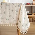 Floral-beige Tassels