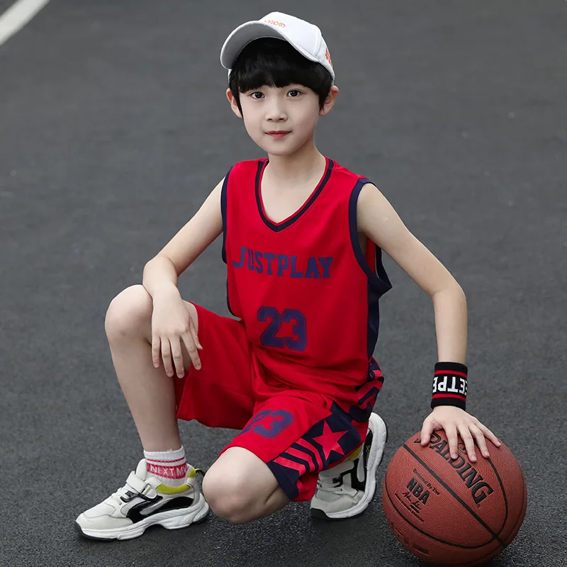 아동 남자 배구복 티셔츠 청춘 트렌드 아동 남자 무소매 빠른 건조 훈련 배구복 배구 유니폼 배구복 티셔츠 배구복