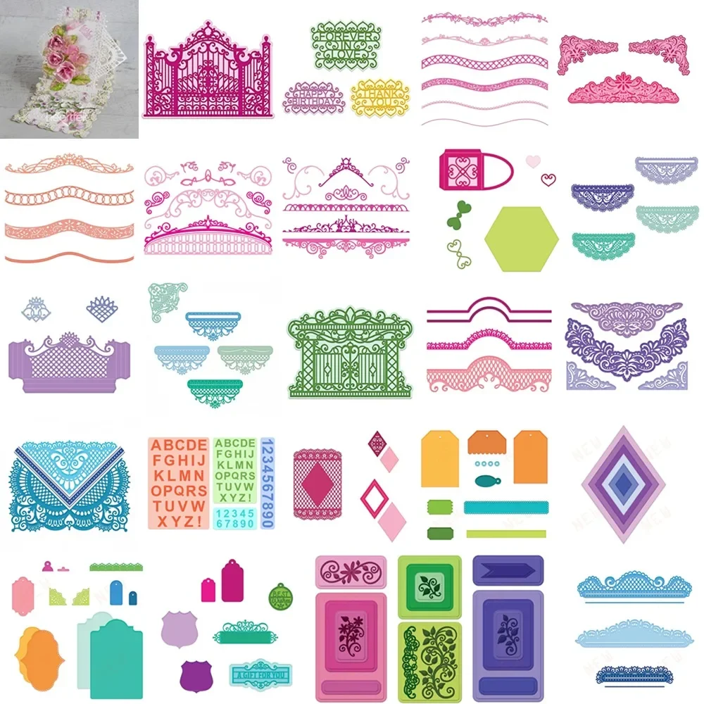 Dreamy Exquisite Pattern Series Cutting Dies Diy Molds Scrapbooking Paper Making Cuts Crafts Template Handmade Card