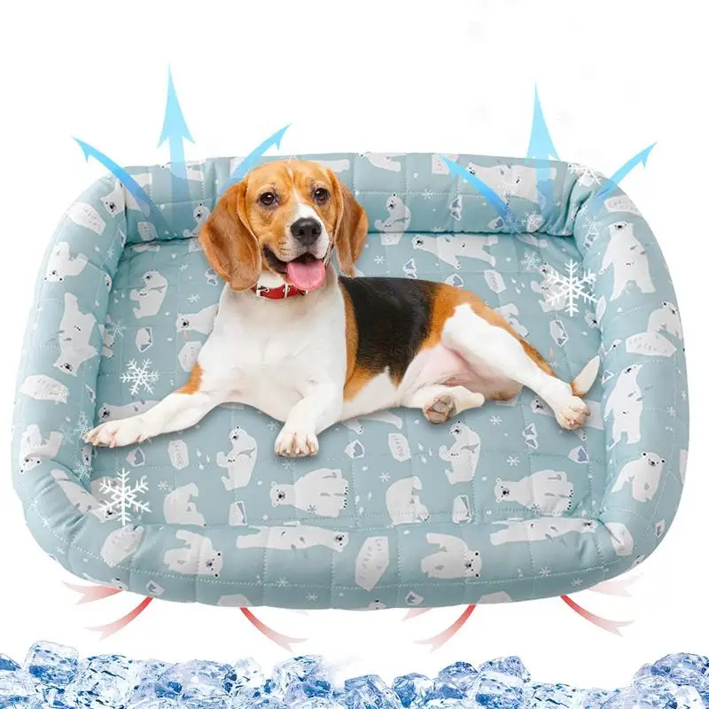 

Pet Cooling Bed Soft Pet Cooling Mats Machine Washable Summer Cooling Blanket Self-Cooling Mat For Kennels Beds Crates Dogs Cats