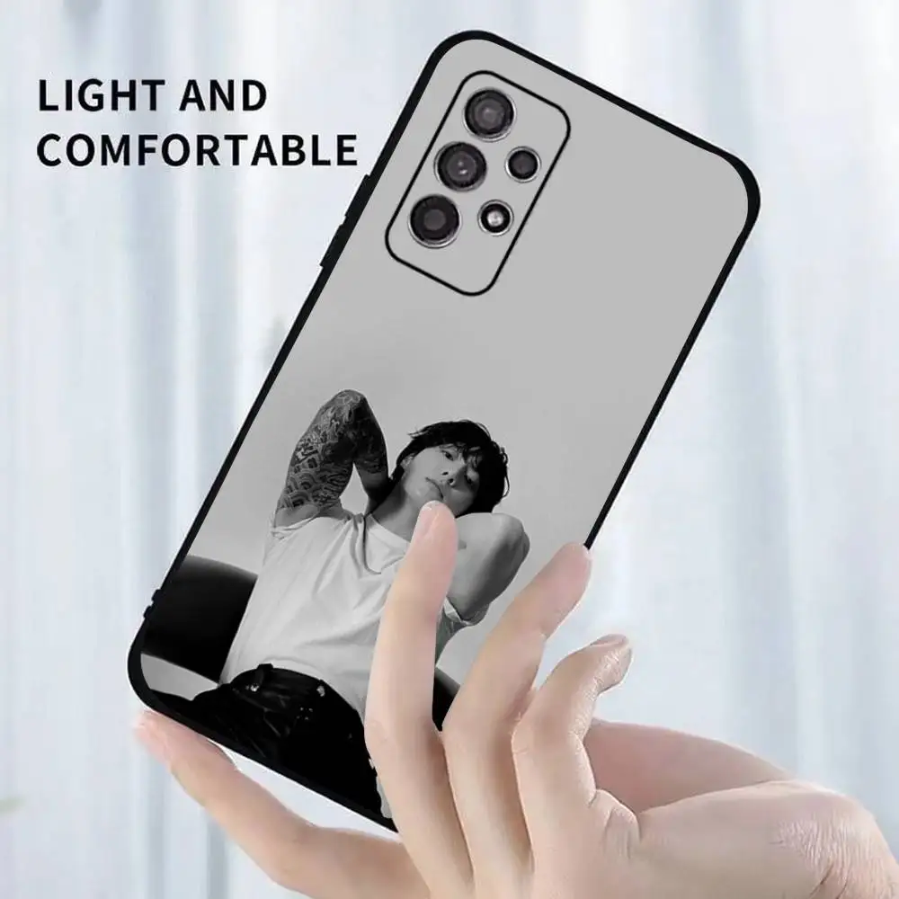 Kpop J-JungkookS Soft Silicone Black Phone Case