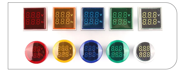 Description Picture 6 of itemDIY YOU 22mm Square/Round LED Digital Voltmeter Hertz Meters 0-99HZ Voltage Frequency Meter Volt Tester Detecto AC 50V-500V