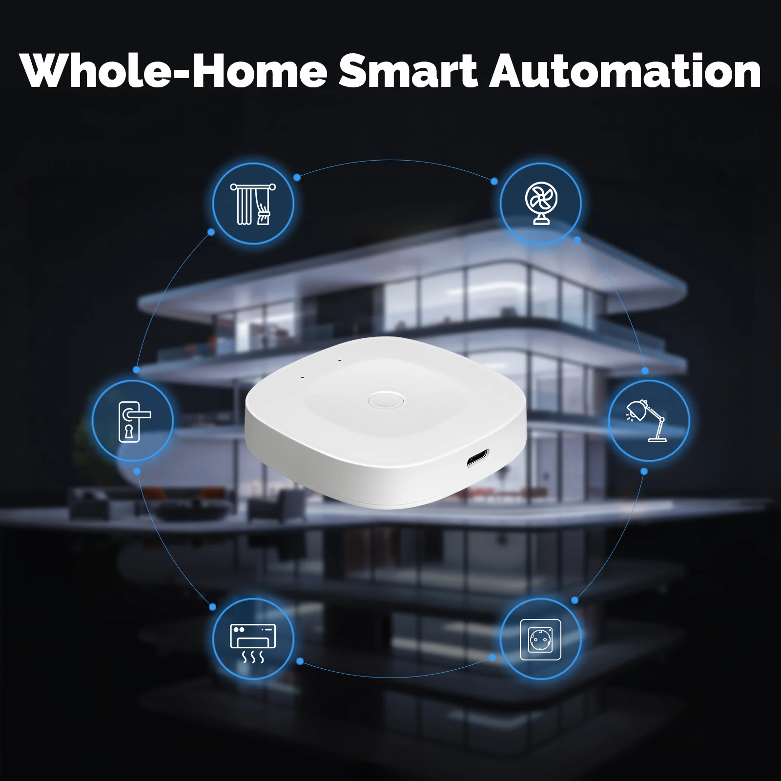MOES 블루투스/ZigBee/멀티 모드 게이트웨이 허브 Tuya Type-C 포트 전원 Alexa GoogleHome을 갖춘 스마트 홈 자동화 무선 네트워크