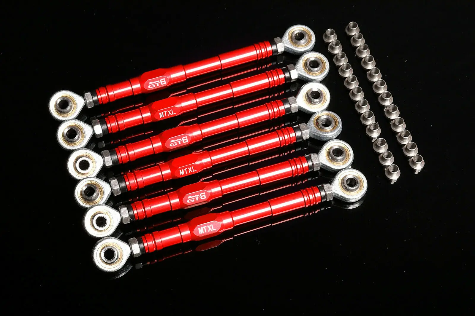 Gtbracing rc auto losi mtxl verstärken metall vorne und hinten verstellbare federung lenk spann schloss stange set – Detail 1