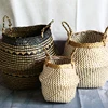 WHISM Bohemia Folding Storage Basket Bathroom Baby Laundry Basket Large Decorative Wicker Baskets Picnic Storage Basket for Toys 6