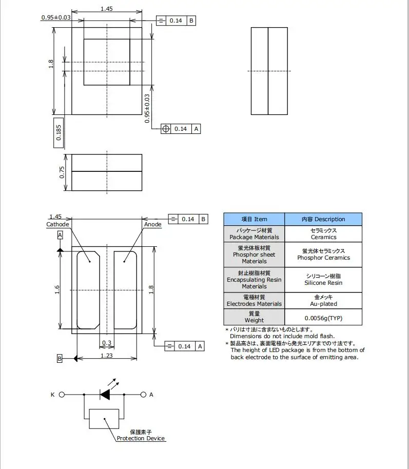 10 Stück/50 Stück/100 Stück für Kfz-LED-Abblend-/Fernlicht-Anwendung 4,36 W 3 V 2016 1815 Kaltweiß NICHIA NCSW170DT – Detail 1