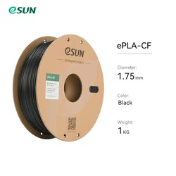 High-Strength Carbon Fiber PLA 3D Printer Filament - 1KG, 1.75MM, Fast Printing (Black)