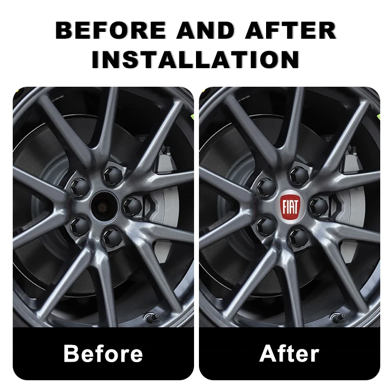 4개입 56mm 엠블럼 로고 자동차 휠 허브 센터 캡 자동차 부품 엠블럼 피아트 500 그란데-푼토 아스트라 브라보 판다 티포 스틸로 에지아용