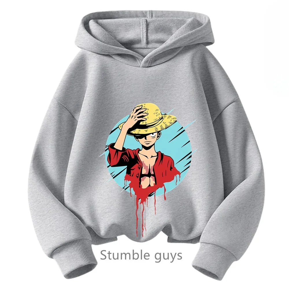 thumbnail image 1 of Ropa de primavera y otoño para niños, sudadera de una pieza para niños, ropa para niñas, sudadera de dibujos animados de Anime Luffy Zoro, traje para adolescentes, camisetas con capucha de Sonic, 1 of 5