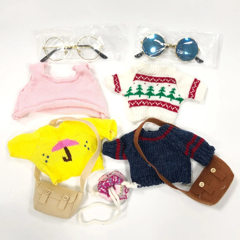 

Duck Clothes Accessories for 30cm LaLafanfan Cafe Duck Dog Plush Doll Clothes Headband Bag Glasses Outfit for 20-30cm Plush Toy