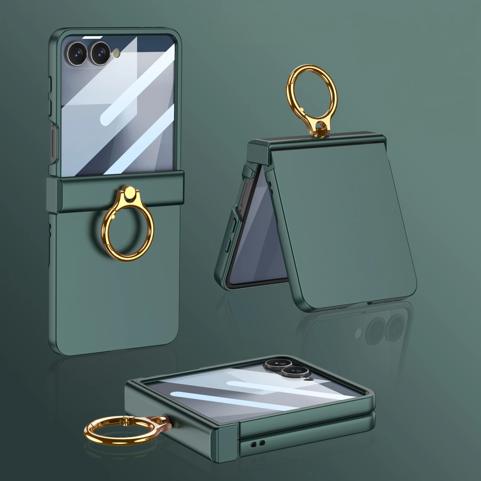 Luxury Slim Shell with 2-in-1 Ring Holder and Screen Protector