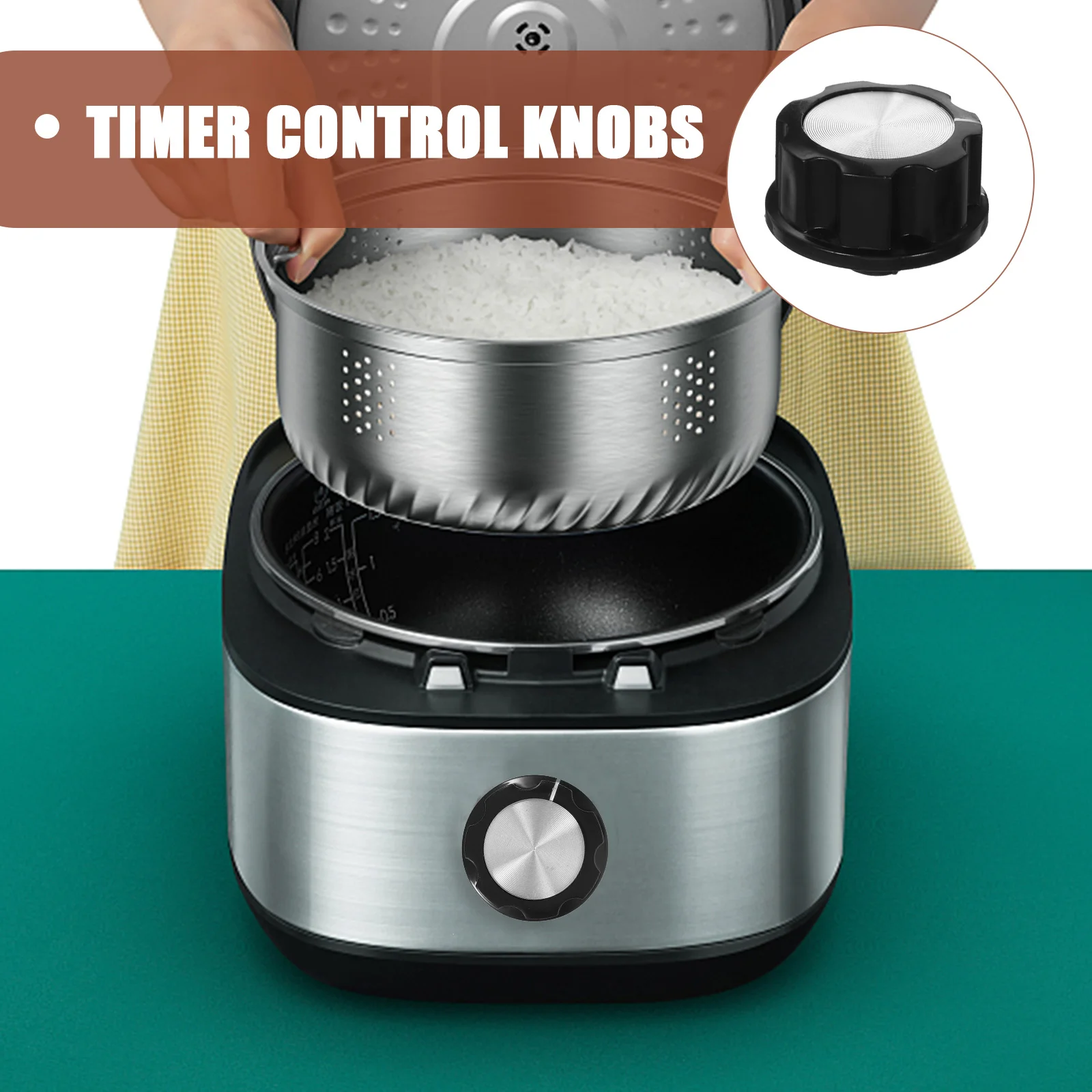 Rotary Switch Knob Air Fryer Button Timer Knob Cooker Accessory Electric Oven Cap Pressure Cooker Replacement Part Kitchen