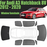 Custom Car Window Sunshade For Audi A3 Sportback Hatchback 8V 2012 - 2020 Magnetic Curtain Mesh Front Windshield Frame Curtain 1
