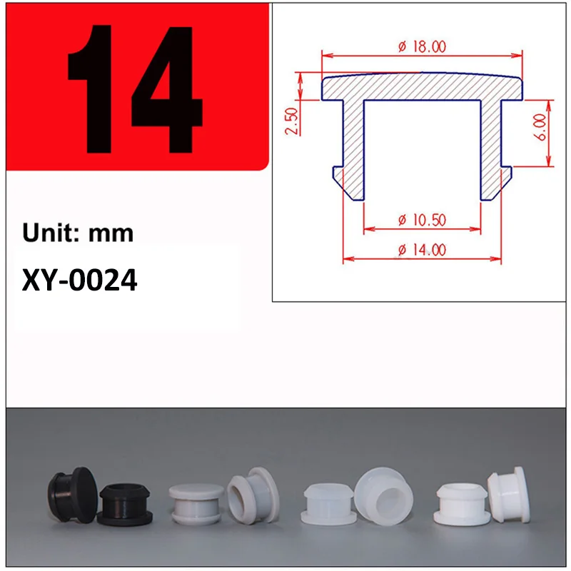 Versatile Silicone Rubber Caps - T-Type Plug Covers & End Stoppers in Multiple Sizes and Colors