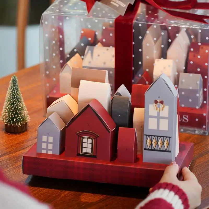 25Pcs Christmas Advent Calendar Boxes Gift Candy Box Xmas Small Gifts Wrapping Supplies Advent Countdown Christmas Home Decor christmas countdown calendar christmas advent calendar