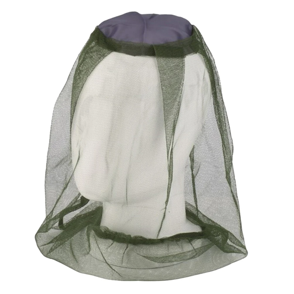 Outdoor Safe Travel Camping Mesh Cap Midge Mosquito Insect Hat Bug Head Net Face Protector