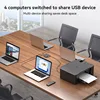 USB3.0 Switcher KVM Shared Controller Adapter 5Gbps Rate Support Power Free Operation Fit Computer Mouse Keyboard USB Devices 3