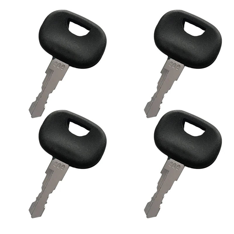 4Pcs Ignition Key 10221073 606 Compatible with John Deere Crawler Loader 950C 1050C 605C 655C 755C Compatible with Liebherr