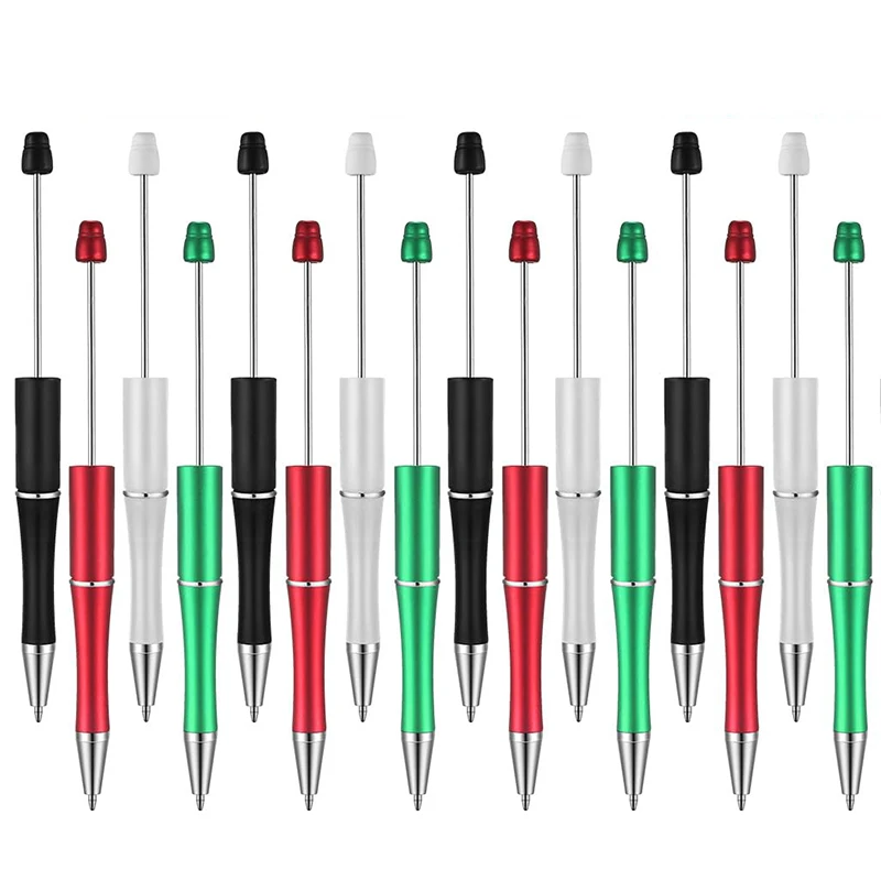 20 Stück Weihnachten Kunststoff Perlen Stift Perlen Kugelschreiber Perlen DIY Stifte für den Schulanfang – Detail 1