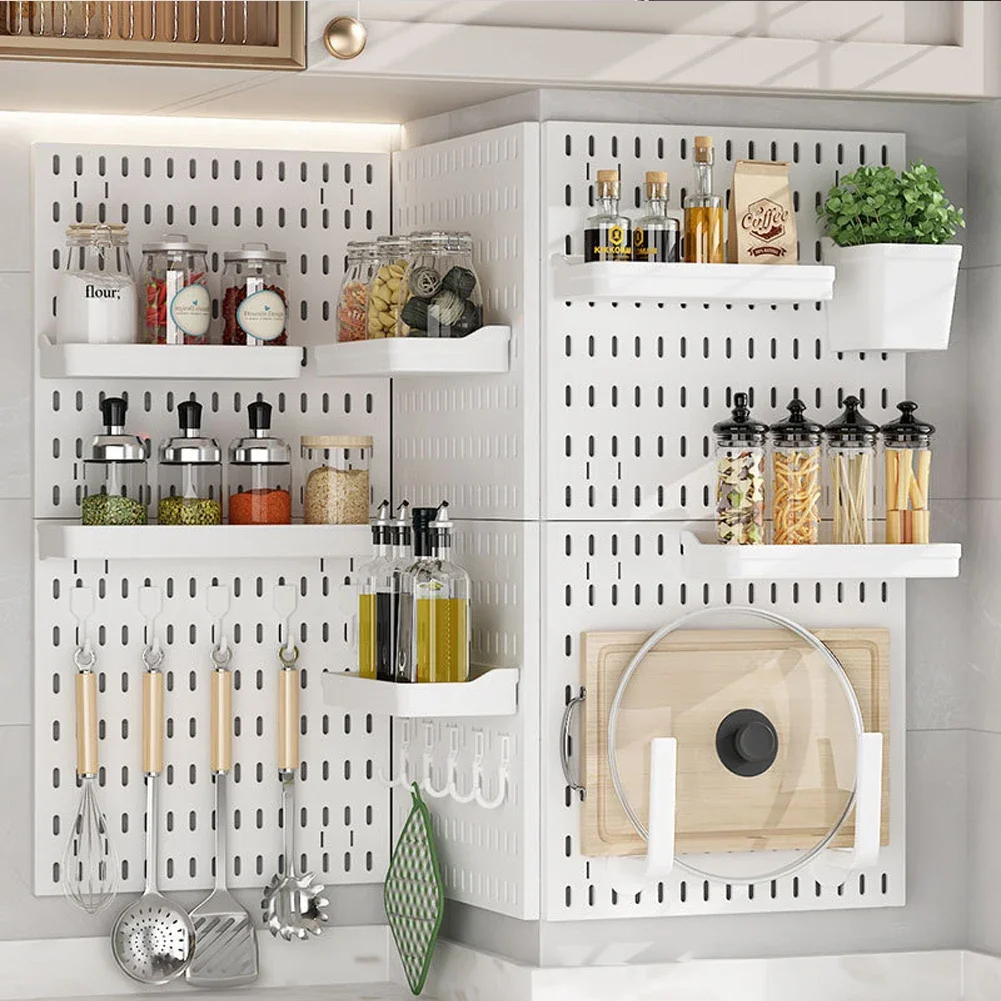 Versatile Wall-Mounted Pegboard Organizer for Home and Office Storage