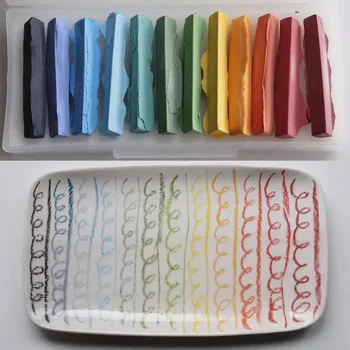 12 colori/set Pastelli a colori sottosmalto in ceramica a fuoco medio ad alta temperatura Artigianato in ceramica fai da te Pittura da colorare Gesso