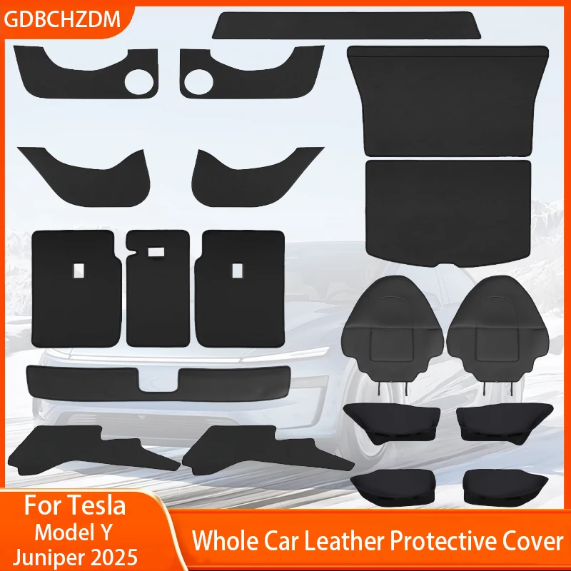 Door Kick Pads Threshold Protection Pads Seat Corner Protectors Trunk Cushions For Tesla Model Y Juniper