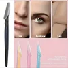 Stainless Steel Eyebrow Razors,Multipurpose Facial Hair Trimmers with Protective Cap for Men & Women,Exfoliating Tool for Beard 5