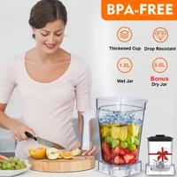 BioloMix – Mini mélangeur pour Smoothie Pro, 1800W, haute puissance, sans BPA, 1,8 l et 0,6 l, double pot, mixeur de cuisine, haute Performance 2