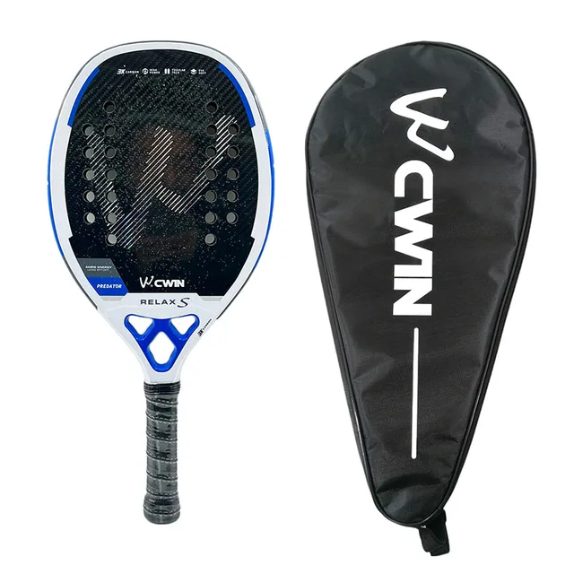 Cwin 2025 Beach Tennis 3K Full Carbon Fiber Rude Face Feminino Raquete Beach Tennis Carbon Frame Professional Masculina 4