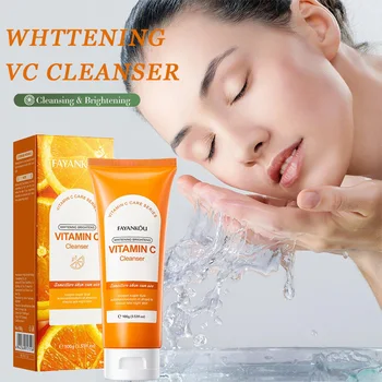100g Vitamin C Cleanser Whitening Brightening Foaming Cleanser Oily Moisturizer Facial Deep Cleansing Skincare Products