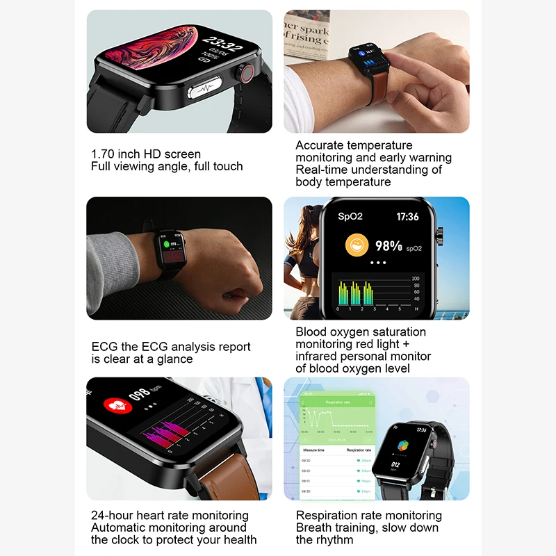 2020 ο Ʈ ġ ECG + PPG  ڵ ü  Smartwatch ƮϽ   ð