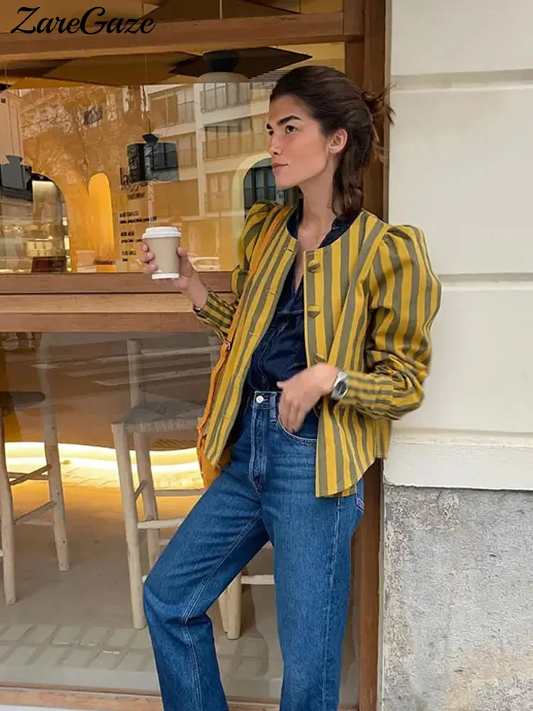 여성용 작은 향기 바람 트위드 코트, 세련된 V넥 캐주얼 블레이저, 긴 소매 크롭 재킷, 우아한 여성 외투 용수철 