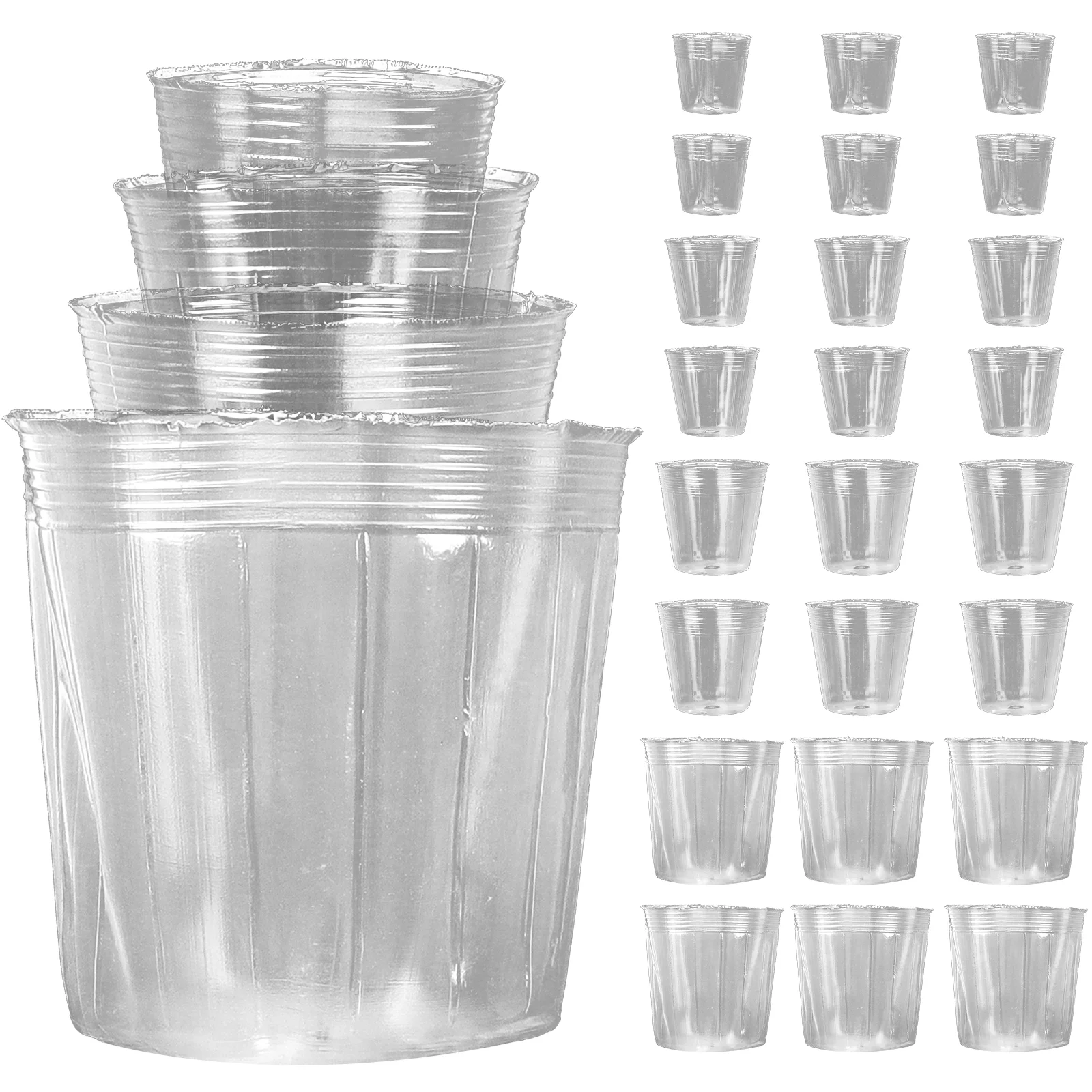 

40 Pcs Leaf Plastic Orchid Pots with Holes Simple Household Planter Clear Nursery