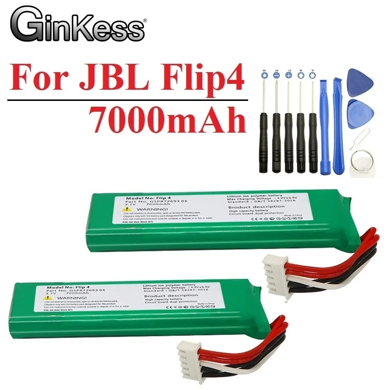 Batteria 3.7V Per Jbl Flip 4 Flip4 7000Mah Batteria Ricaricabile Gsp872693 01 Per Jbl Speaker Flip 4 Flip4 Special Edition Bateria