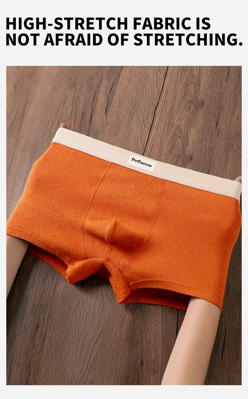 MiiOW 3-teilige Baumwoll-Herrenunterwäsche 10A Antibakterieller Schritt Herren-Slips Atmungsaktives Netzgewebe Herren-Unterhosen Weiche Herren-Boxershorts – Detail 10