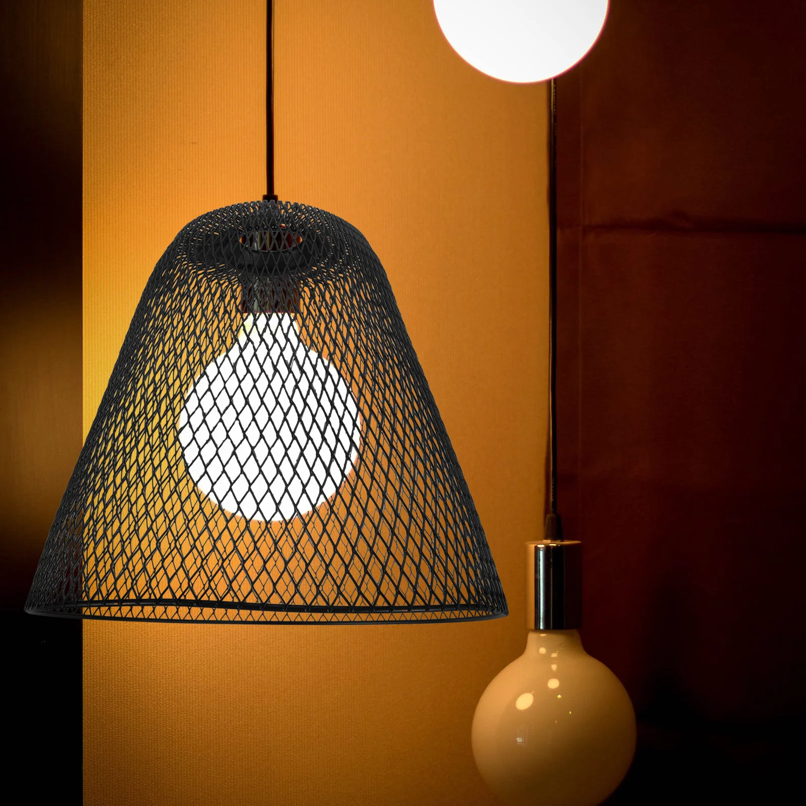 

Wrought Iron Hollow Lampshade Pendent Light Black Replacement Ceiling Fan The Office Decor Covers Metal Pendant Lights