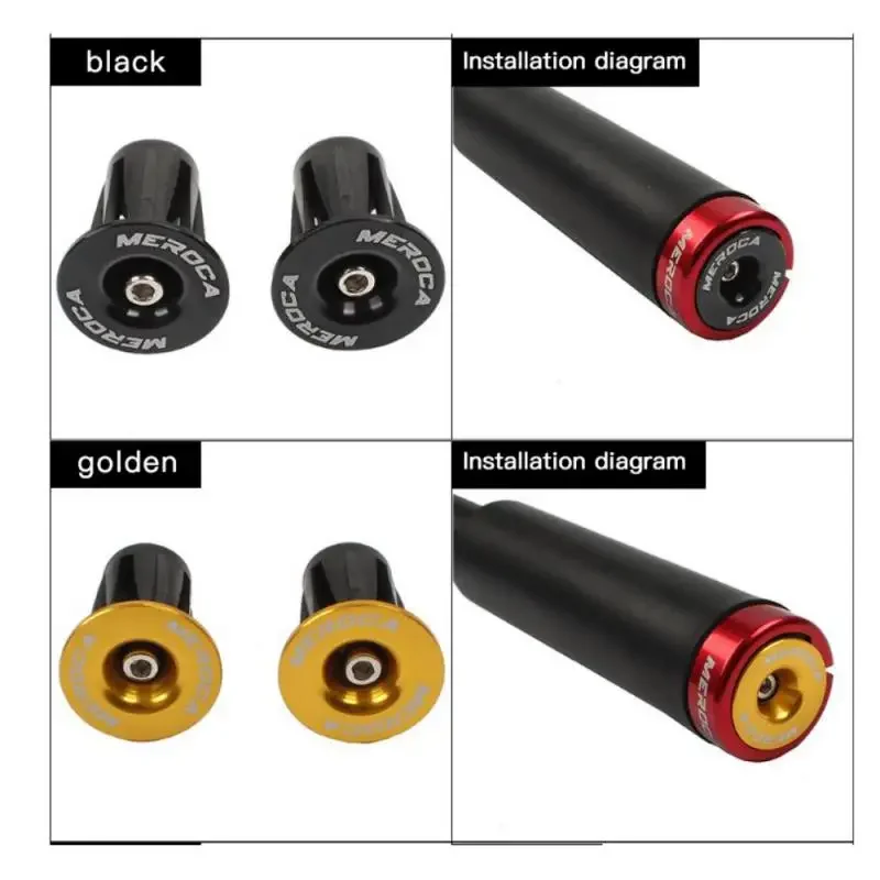 1 Pair Bike Handlebar End Plugs Aluminium Alloy MTB Road Bicycle Grips Bicycle Currency Handlebar Plug Handle Plug Parts