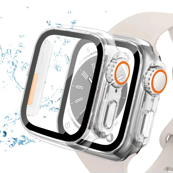 Premium Apple Watch Glass Screen Protector and Case Bumper Cover