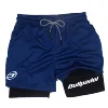 Men's two-piece sports shorts Breathable casual quick drying double-layer shorts Summer running tracksuit bottoms mobile phone p 6