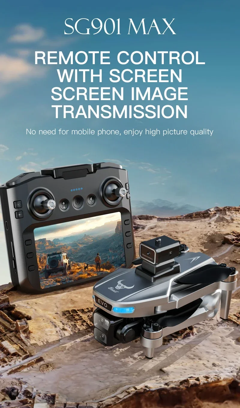 SG901 MAX GPS Drone Profesional Screen control 4K HD Dual Camera BrushlessObstacle Avoidance Aerial Photography Quadcopter Toys
